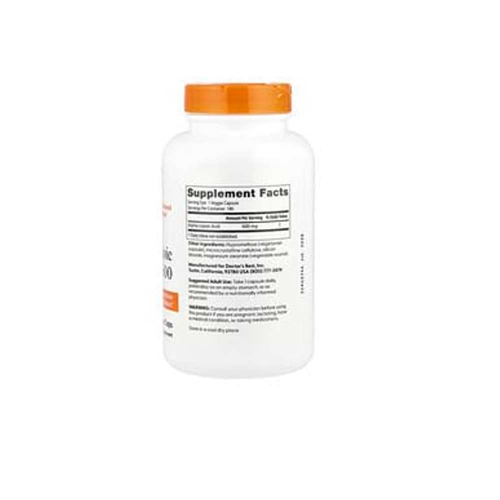 Doctor's Best Alpha-Lipoic Acid 600, 600 mg, 180 Veggie Caps