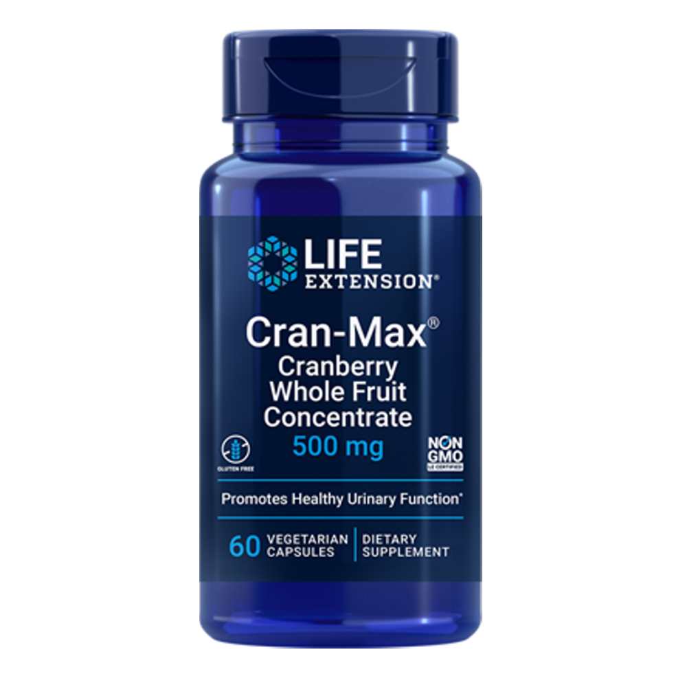 Life Extension Cran-Max® Cranberry Whole Fruit Concentrate 500 Mg – 60 Vegetarian Capsules