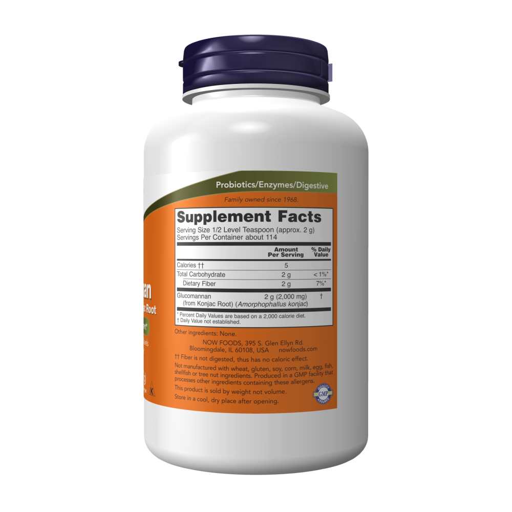 Now Foods Glucomannan Powder – Konjac Root Fiber for Weight & Cholesterol – 227g