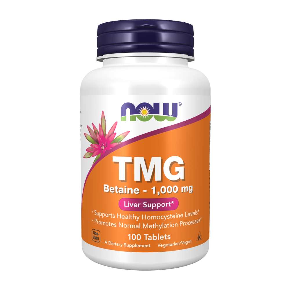 Now Foods Tmg (betaine) 1,000 Mg – Liver & Methylation Support – 100 Tablets