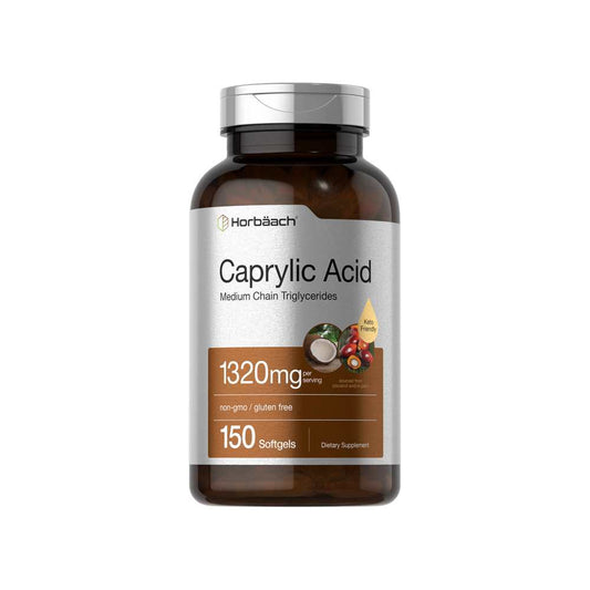 Horbäach Caprylic Acid 1320mg per Serving | 150 Softgels