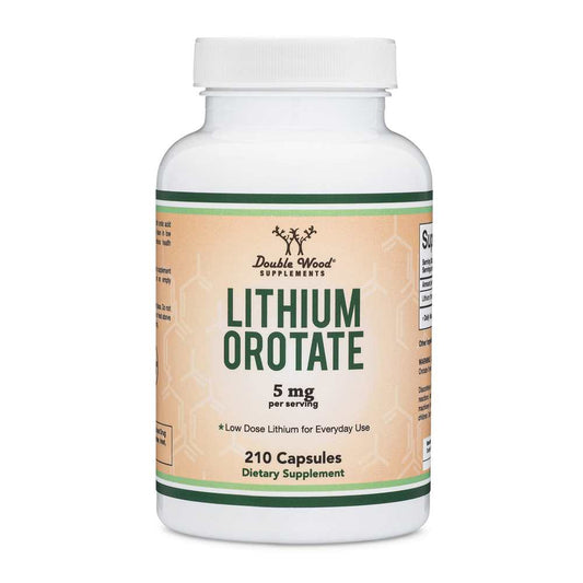 Double Wood Lithium Orotate – 5mg – 210 Capsules