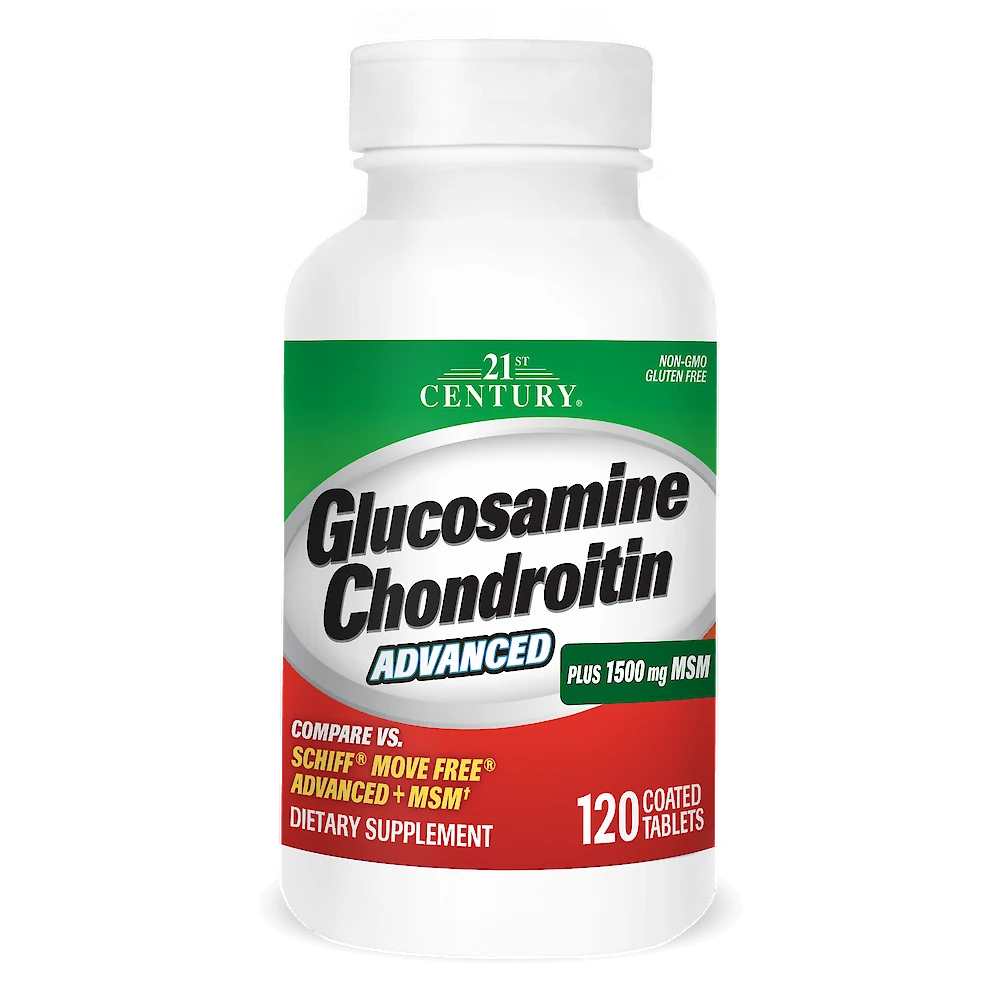 21st Century Glucosamine Chondroitin Advanced Plus 1500 Mg Msm 120 Tabs