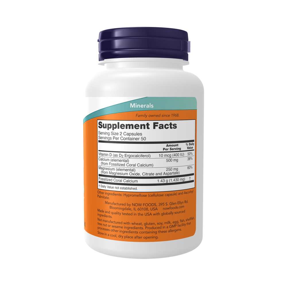 Now Foods Coral Calcium Plus – P H Balance & Bone Health Support with Magnesium & Vitamin D – 100 Capsules