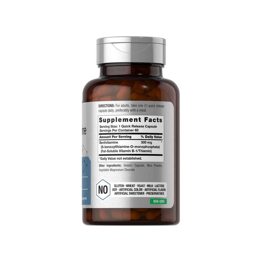 Horbäach Benfotiamine 300mg | 60 Capsules