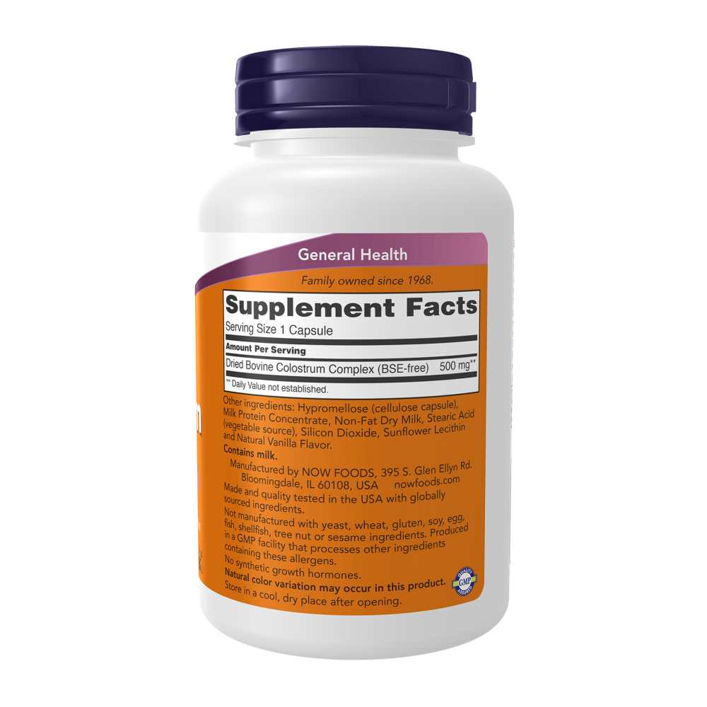 Now Foods Colostrum 500 Mg – Immune Health Supplement – 120 Capsules