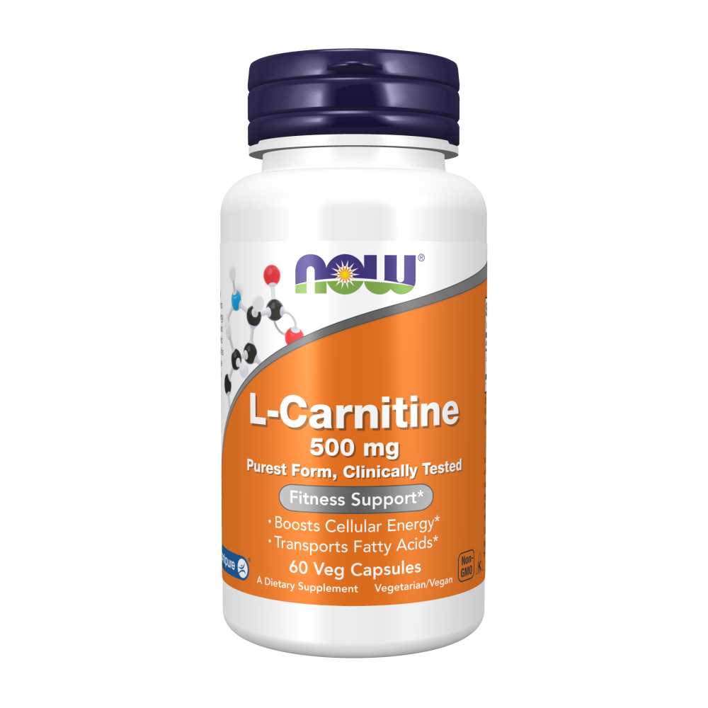 Now Foods L-Carnitine 500 Mg – Fitness & Energy Support – Purest Clinically Tested Form – 60 Veg Capsules