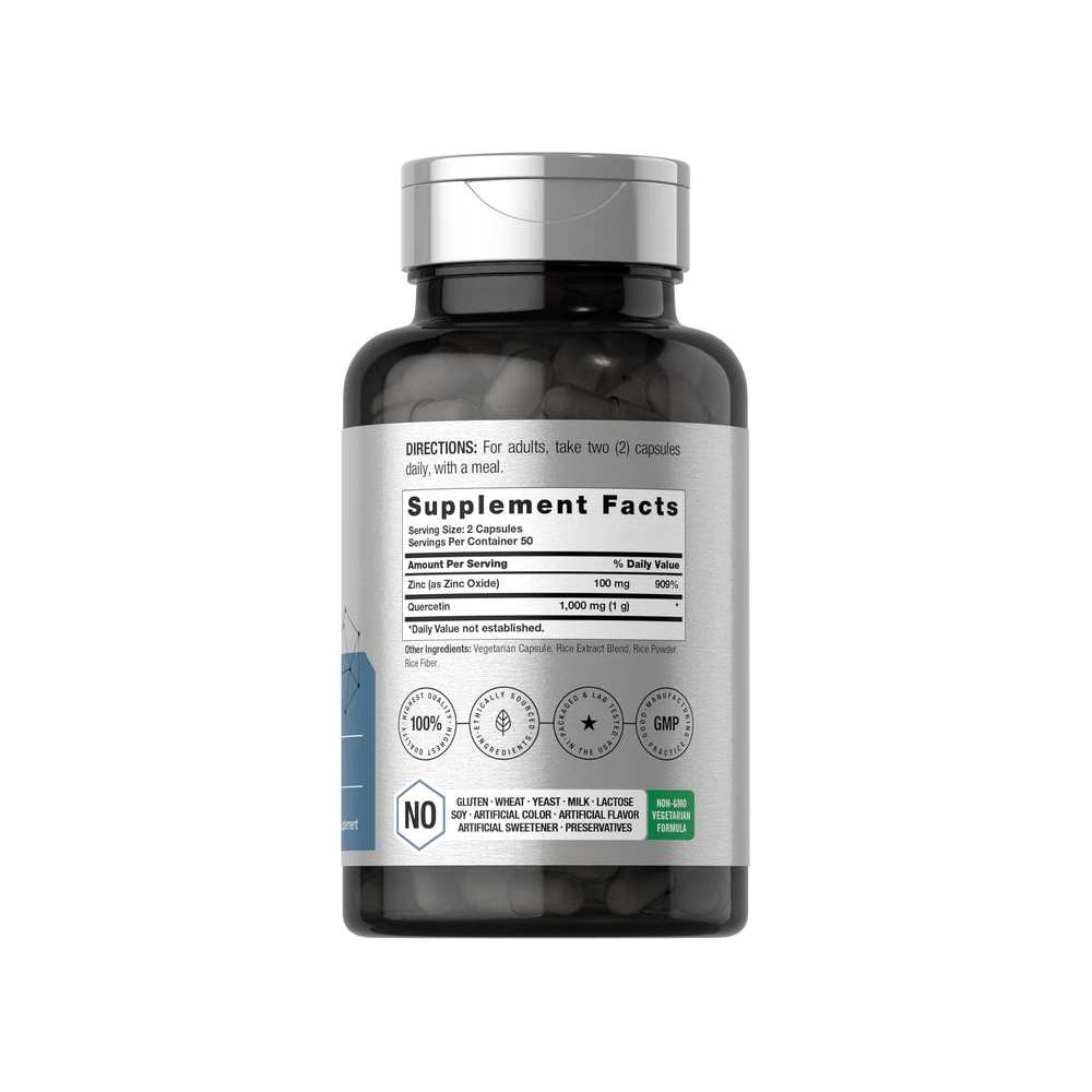 Horbäach Quercetin 1000mg per Serving | 100 Capsules