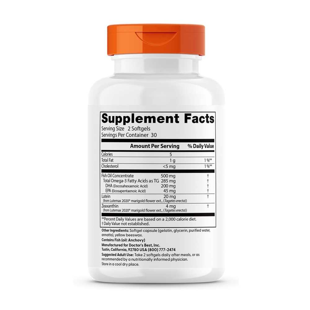 Doctor's Best Natural Vision Enhancers, 60 Softgels