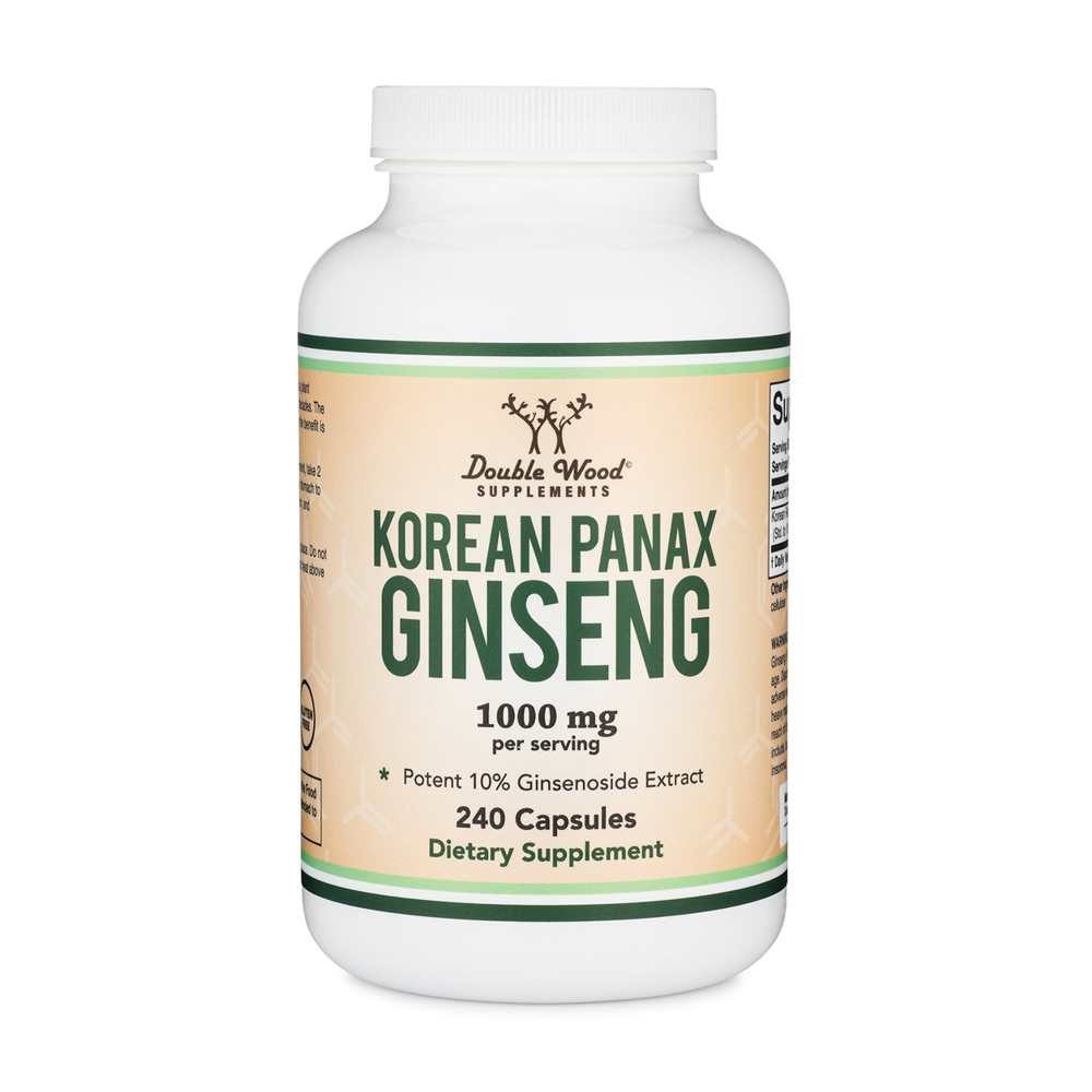Double Wood Korean Panax Ginseng – 1000 Mg – 240 Capsules