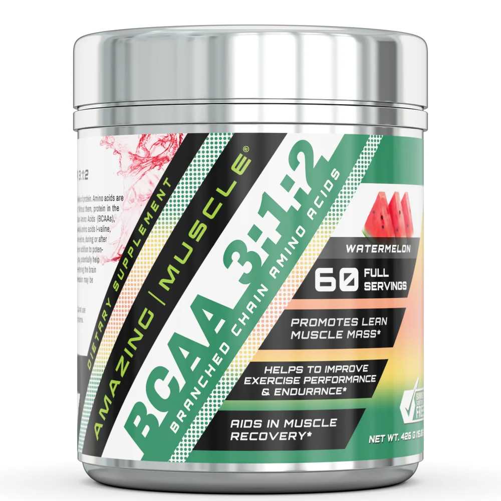 Amazing Muscle BCAA 3:1:2 Powder Watermelon Flavor 426g