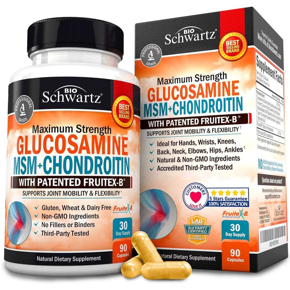 Bio Schwartz Glucosamine Msm + Chondroitin – 90 Capsules