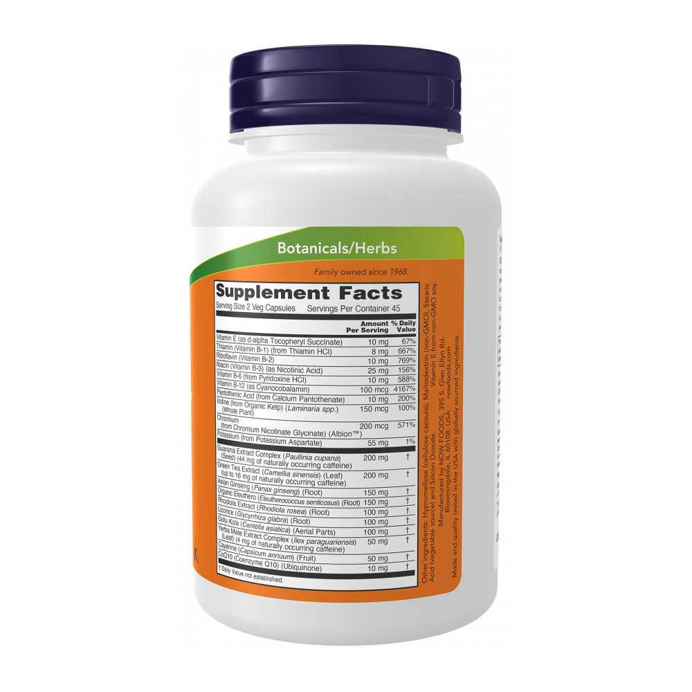 Now Foods Energy – Energy Boost & Adrenal Support – 90 Veg Capsules