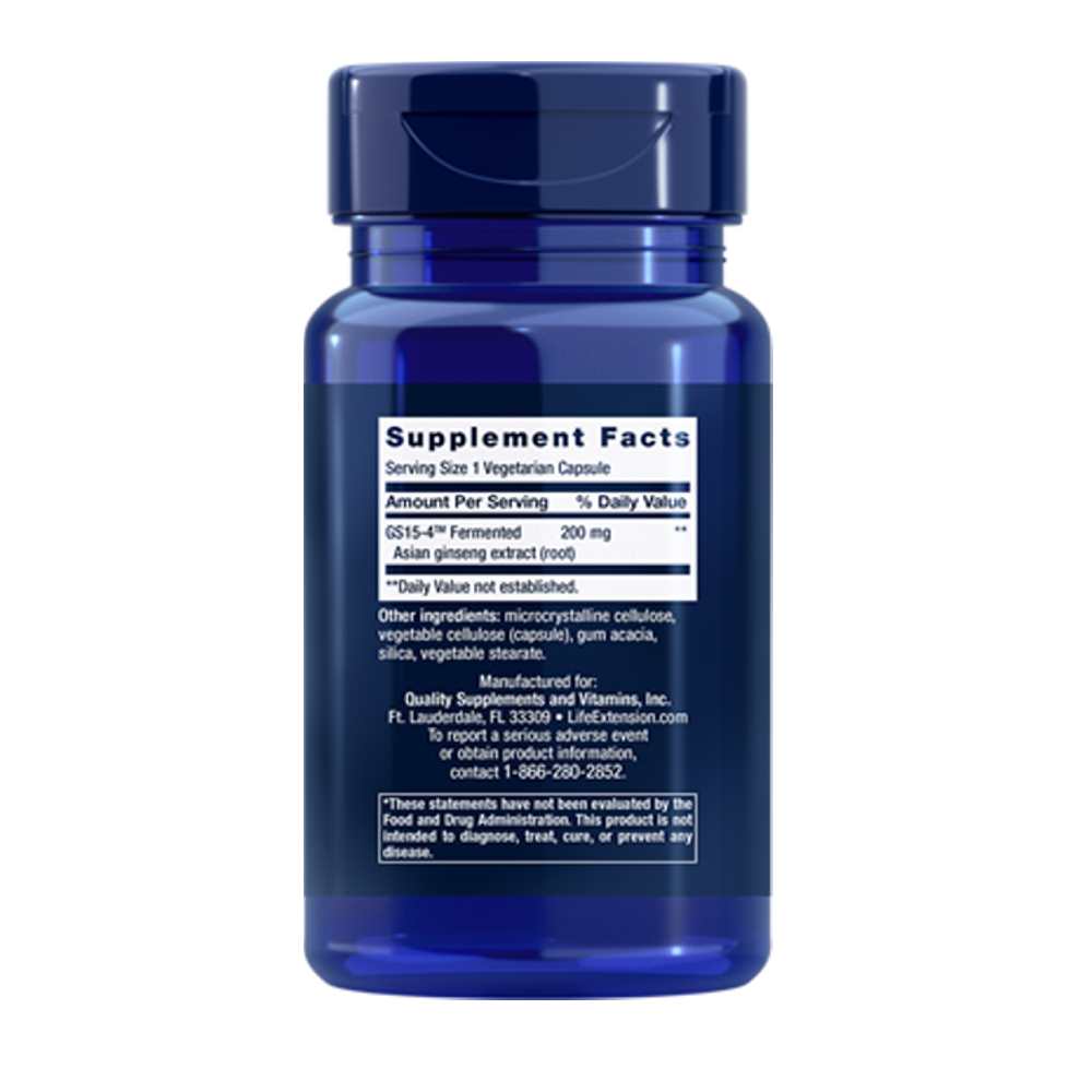 Life Extension Ginseng Energy Boost – 30 Vegetarian Capsules