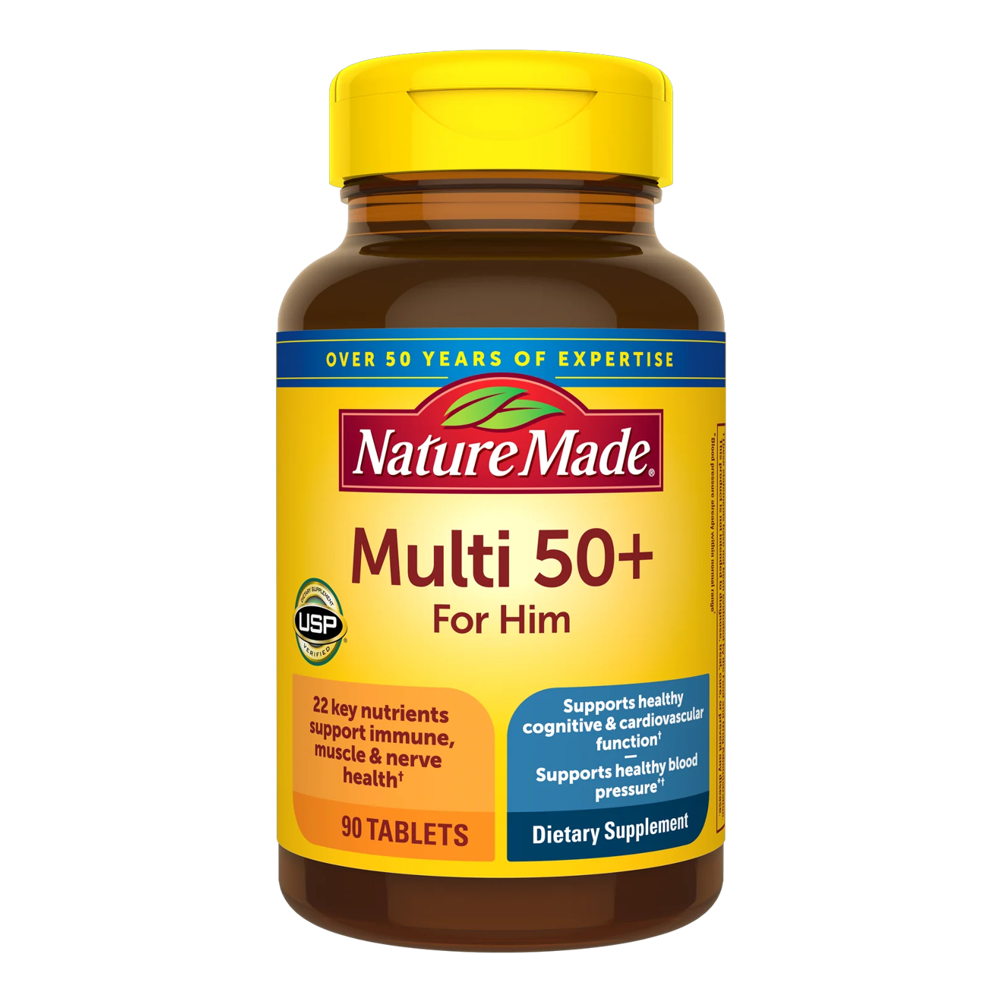 Nature Made Multi 50+ For Him - 90 Tablets | Multivitamin for Men Over 50