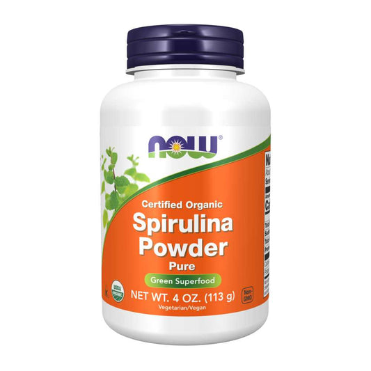 Now Foods Organic Spirulina Powder – Rich in Nutrients & Antioxidants – 113g