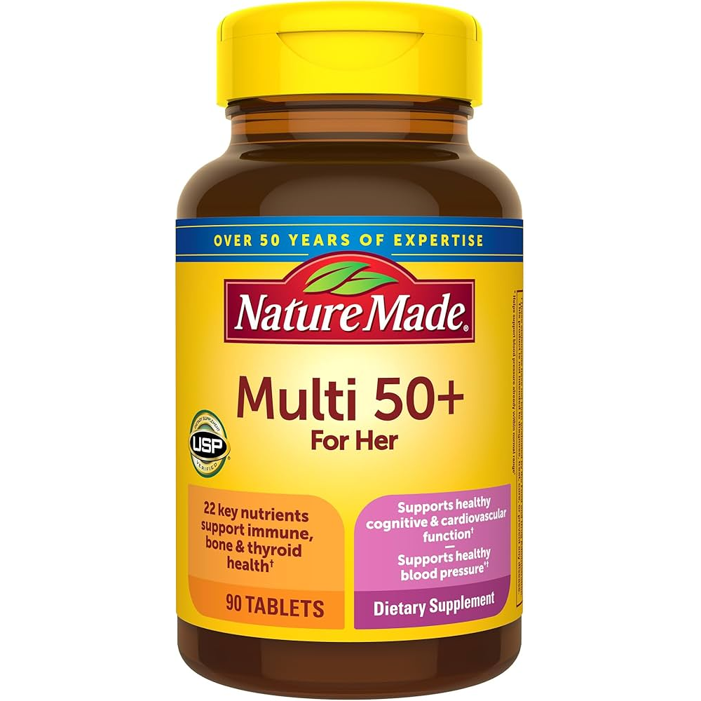 Nature Made Multi 50+ For Her - 90 Tablets | Immune, Bone & Thyroid Support