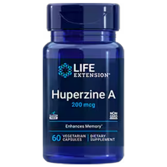 Life Extension Huperzine A 200mcg - Memory & Cognitive Support - 60 Vegetarian Capsules