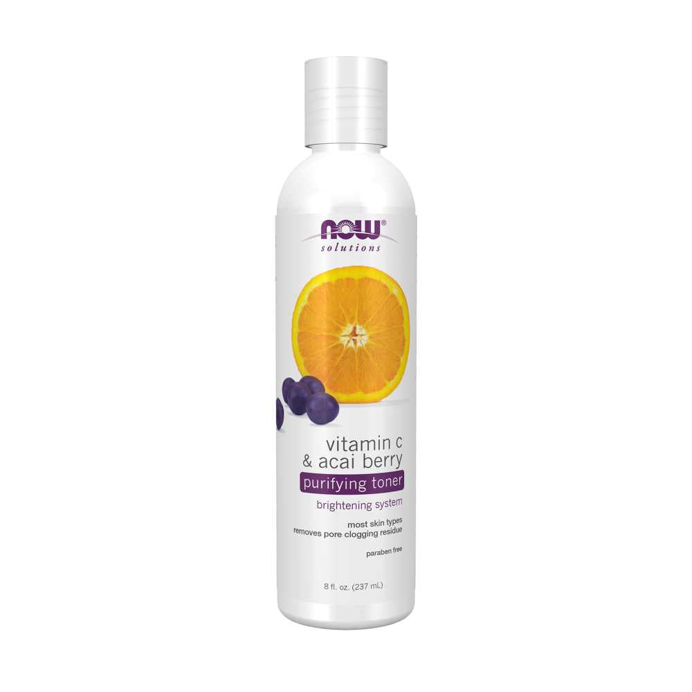 Now Foods Vitamin C & Acai Berry – Brightening & Purifying Toner – for Most Skin Types – 8.11 Oz. (237 M L)