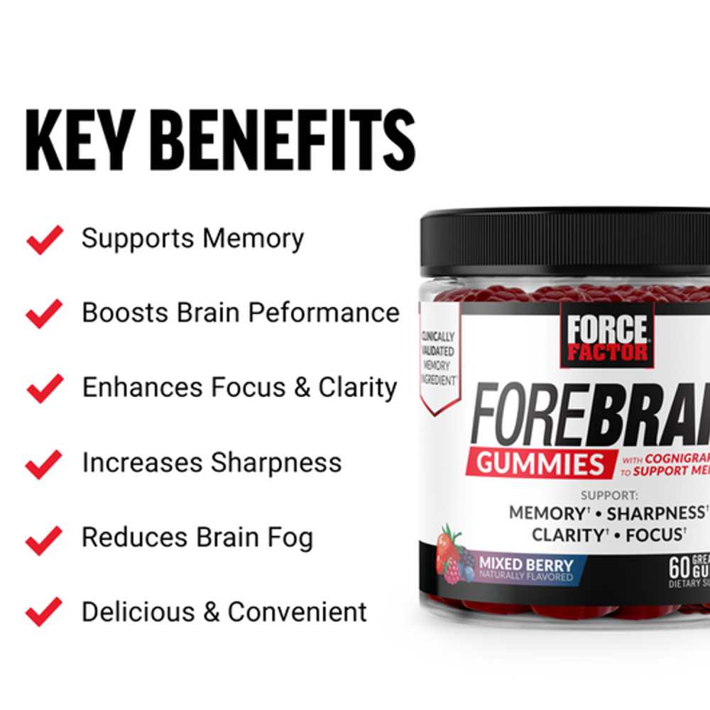Force Factor Forebrain – 60 Gummies