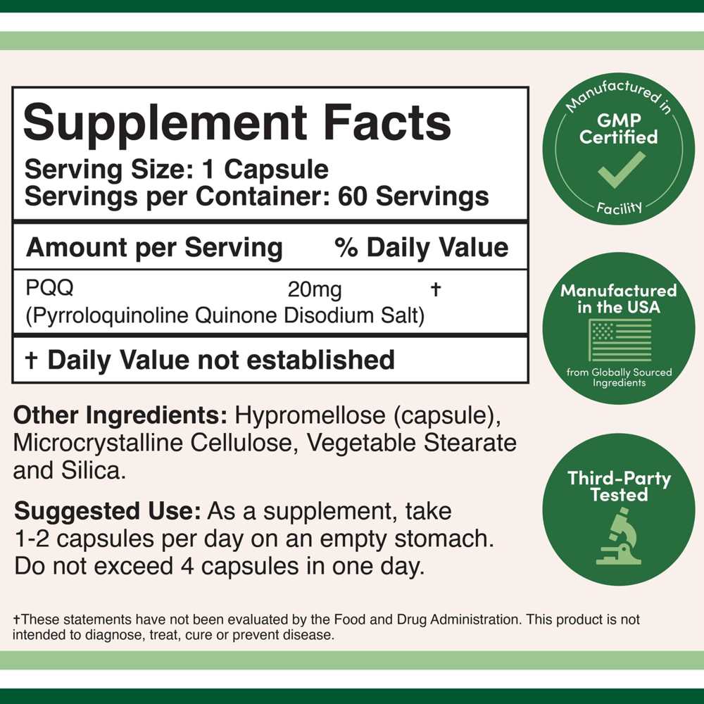 Double Wood Pqq Pyrroloquinoline Quinone – 20 Mg – 60 Veggie Capsules