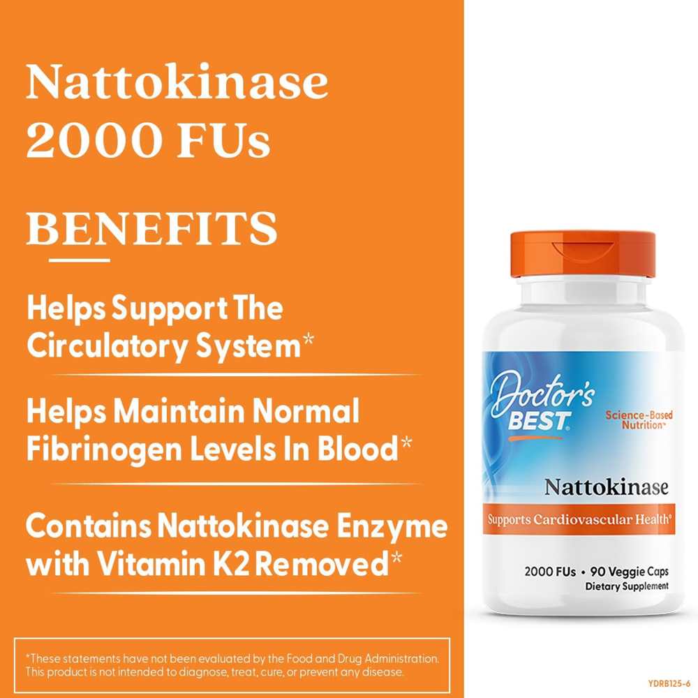 Doctor’s Best Nattokinase 2000 FUs 90 Veggie Caps