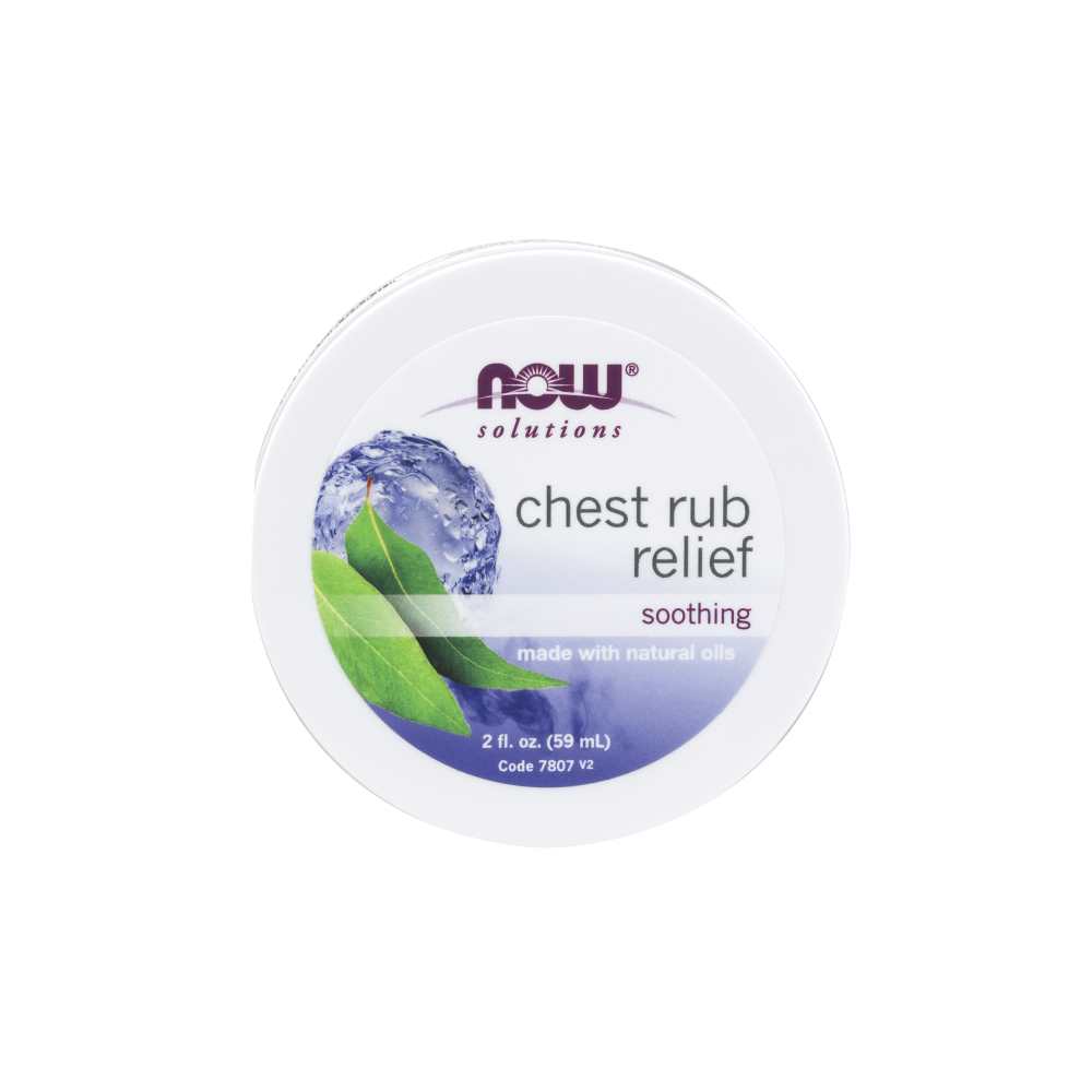 Now Foods Chest Rub Relief – Soothing Natural Oil Blend – Aromatherapy Balm – 2 Fl. Oz.