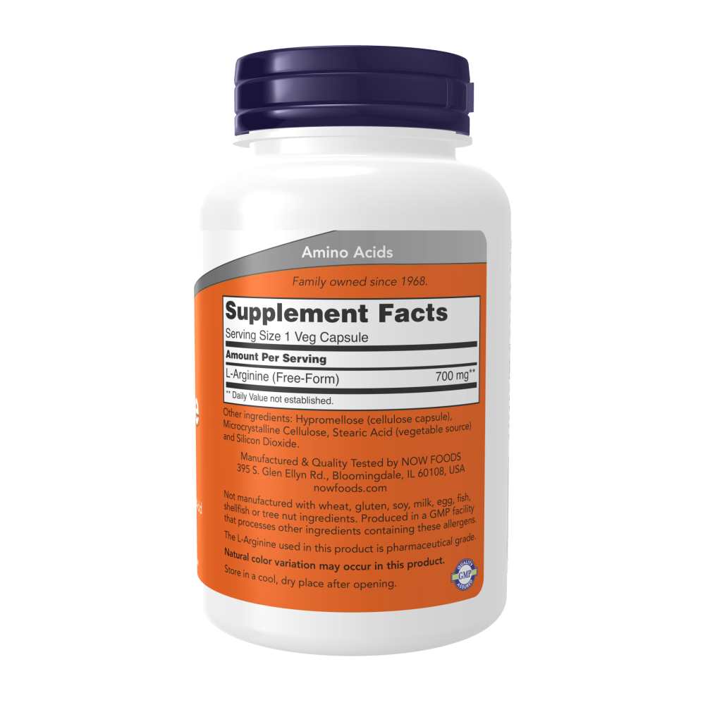 Now Foods L-Arginine 700mg – 180 Veg Capsules