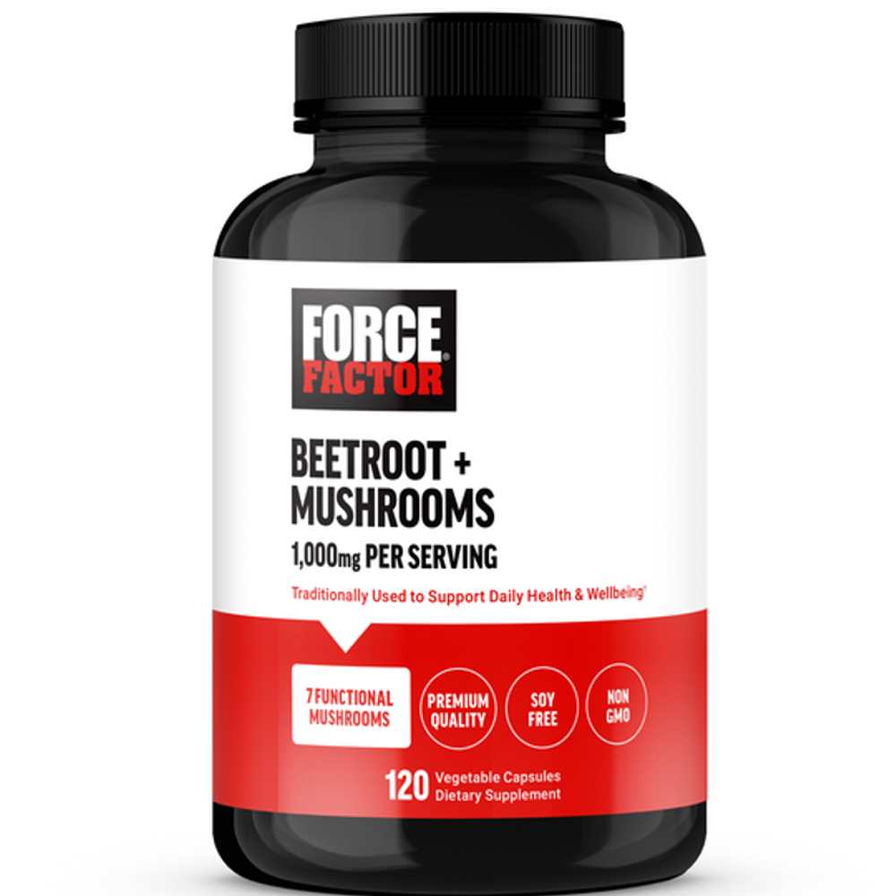 Force Factor Beetroot + Mushrooms – 120 Capsules