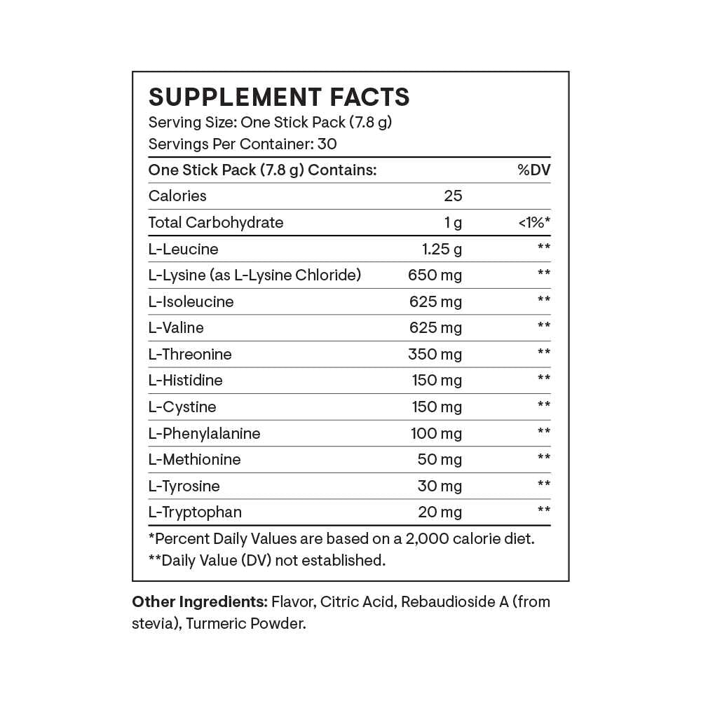 Thorne Amino Complex Lemon – 2:1:1 Bcaa, 30 Stick Packs