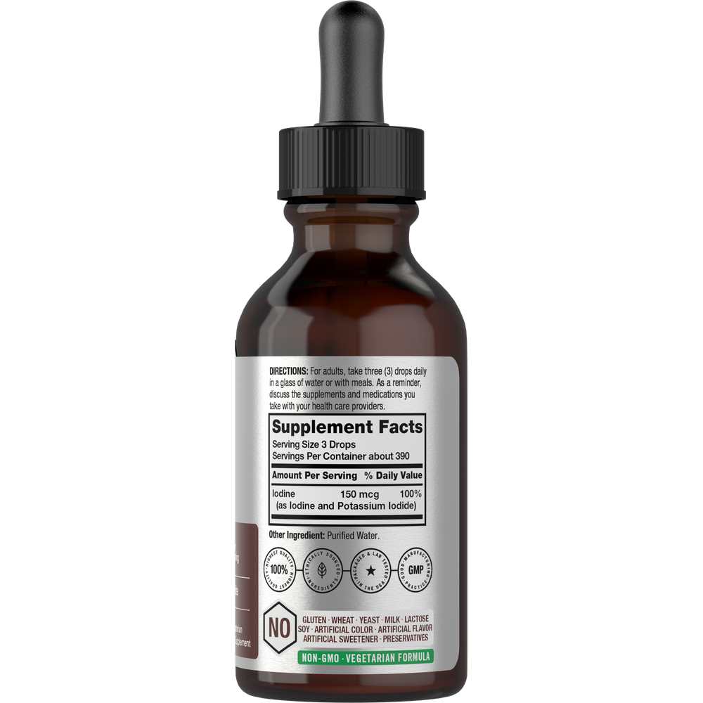 Horbäach Iodine Drops 150mcg | 2oz Liquid