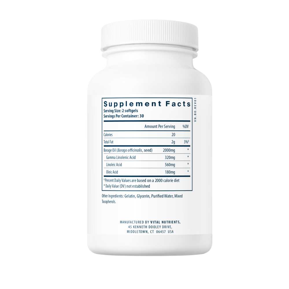 Vital Nutrients Borage Oil 60 Softgels