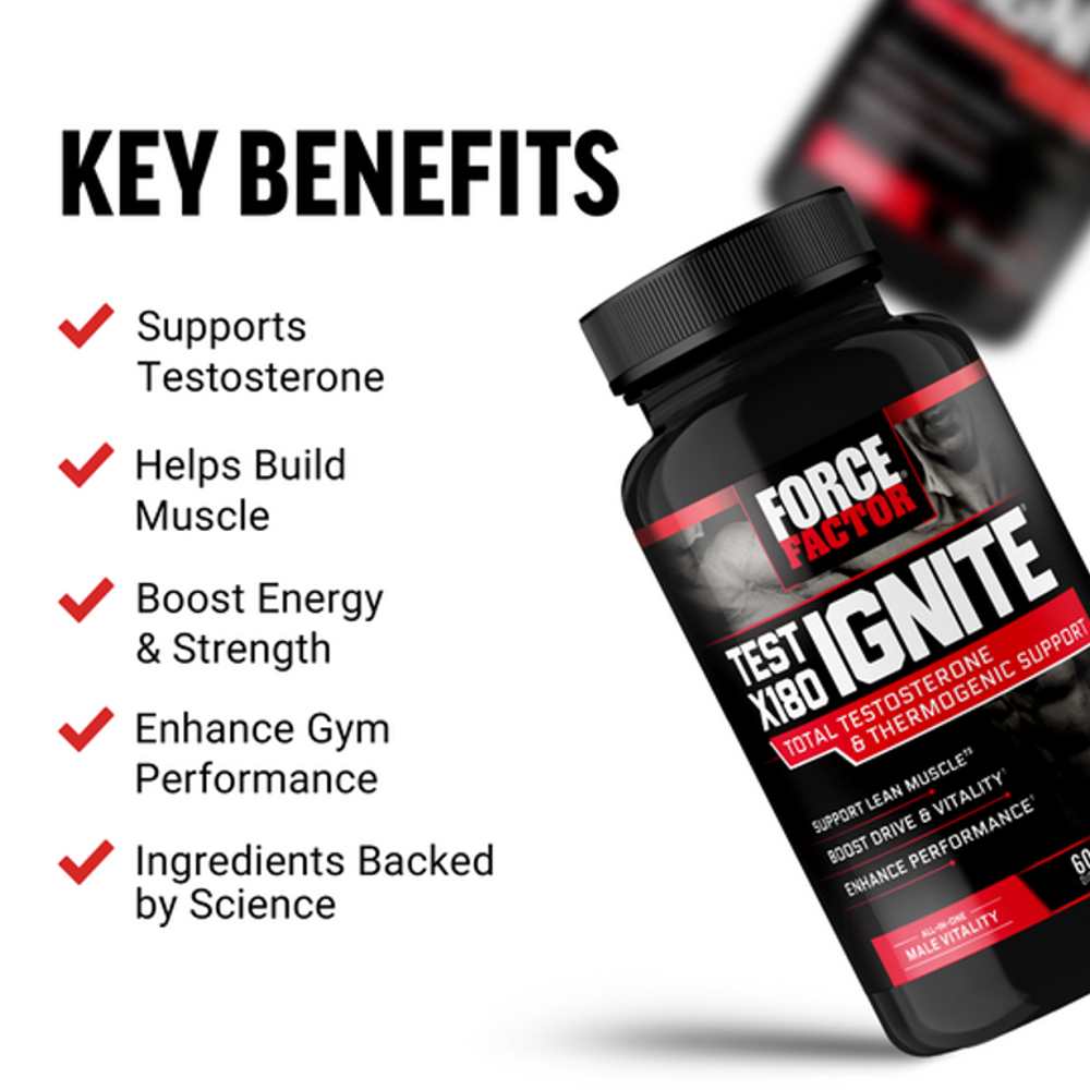 Force Factor Test X180 Ignite – 60 Capsules