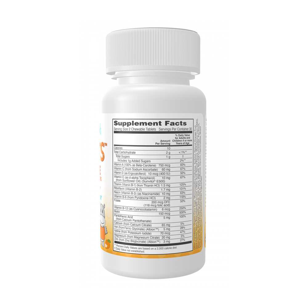 Now Foods Kid Vits – Juicy Orange Multivitamin for Immune & Bone Health – 60 Chewable Tablets