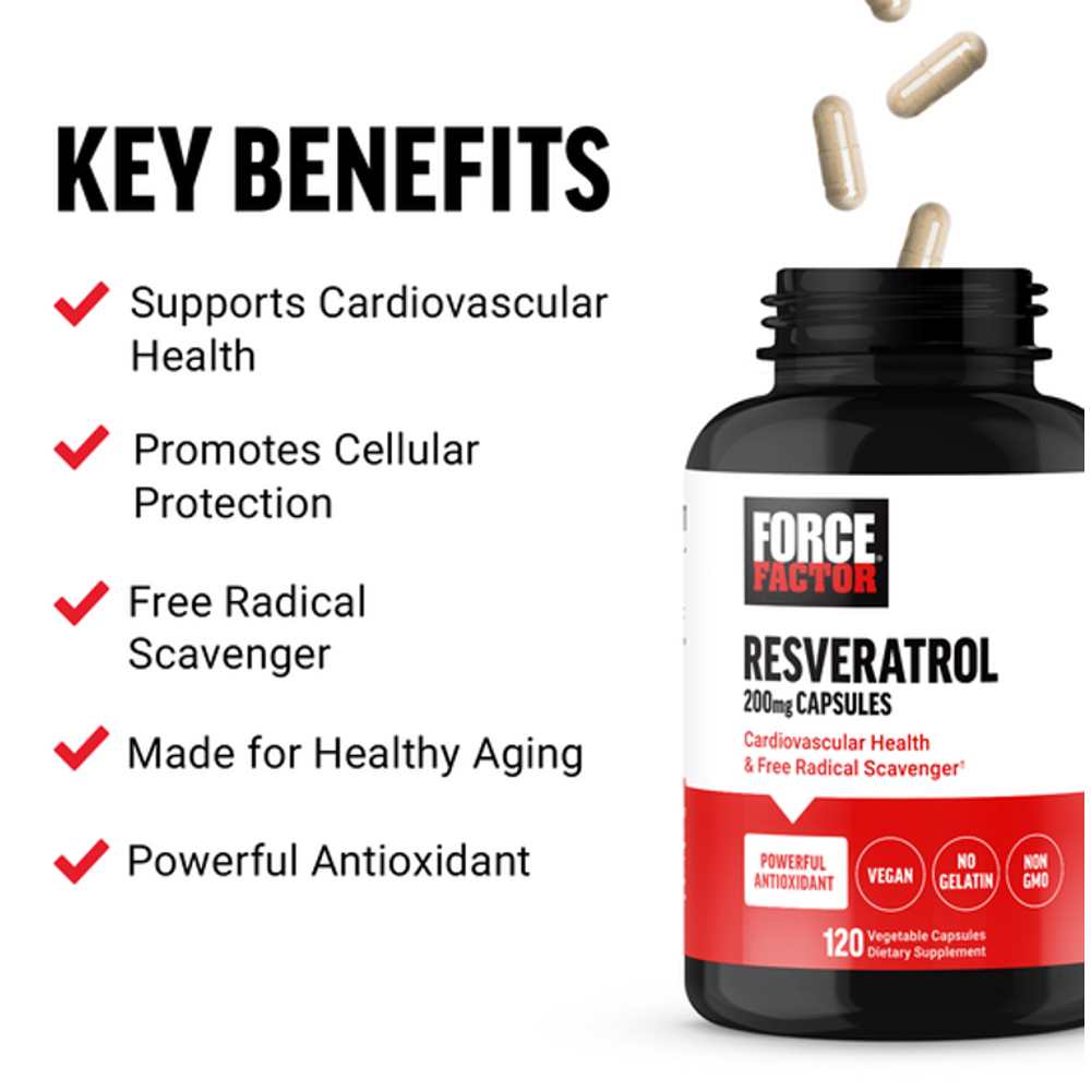 Force Factor Resveratrol – 120 Capsules