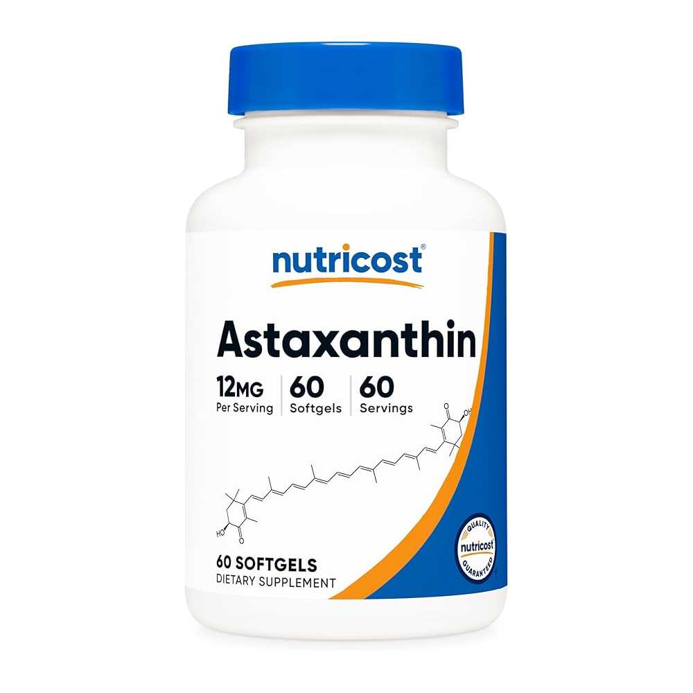 Nutricost Astaxanthin 12mg 60 Softgels