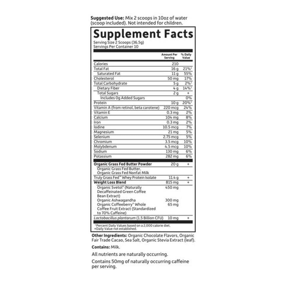 Garden of Life Dr. Formulated Keto Fit Weight Loss†* Shake Chocolate 12.87oz (365g) Powder