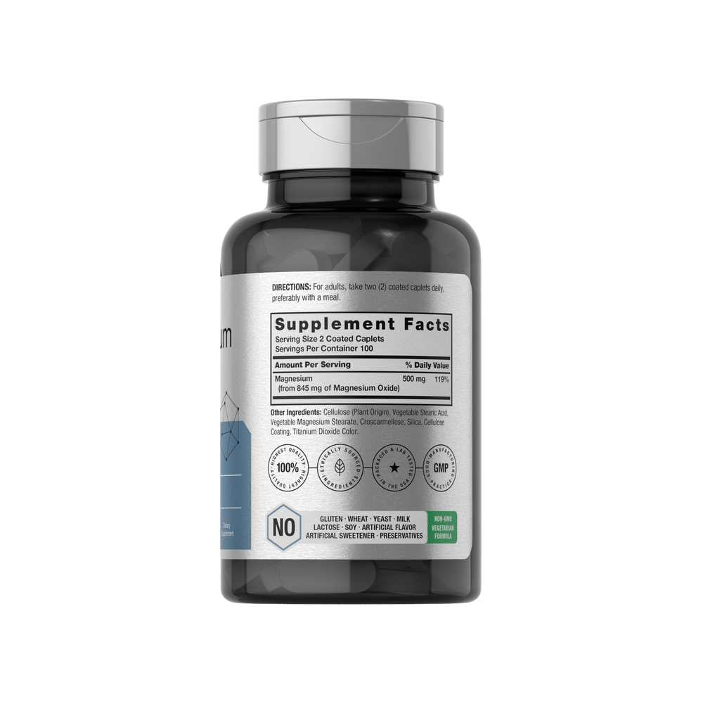 Horbäach Magnesium 845mg | 200 Coated Caplets