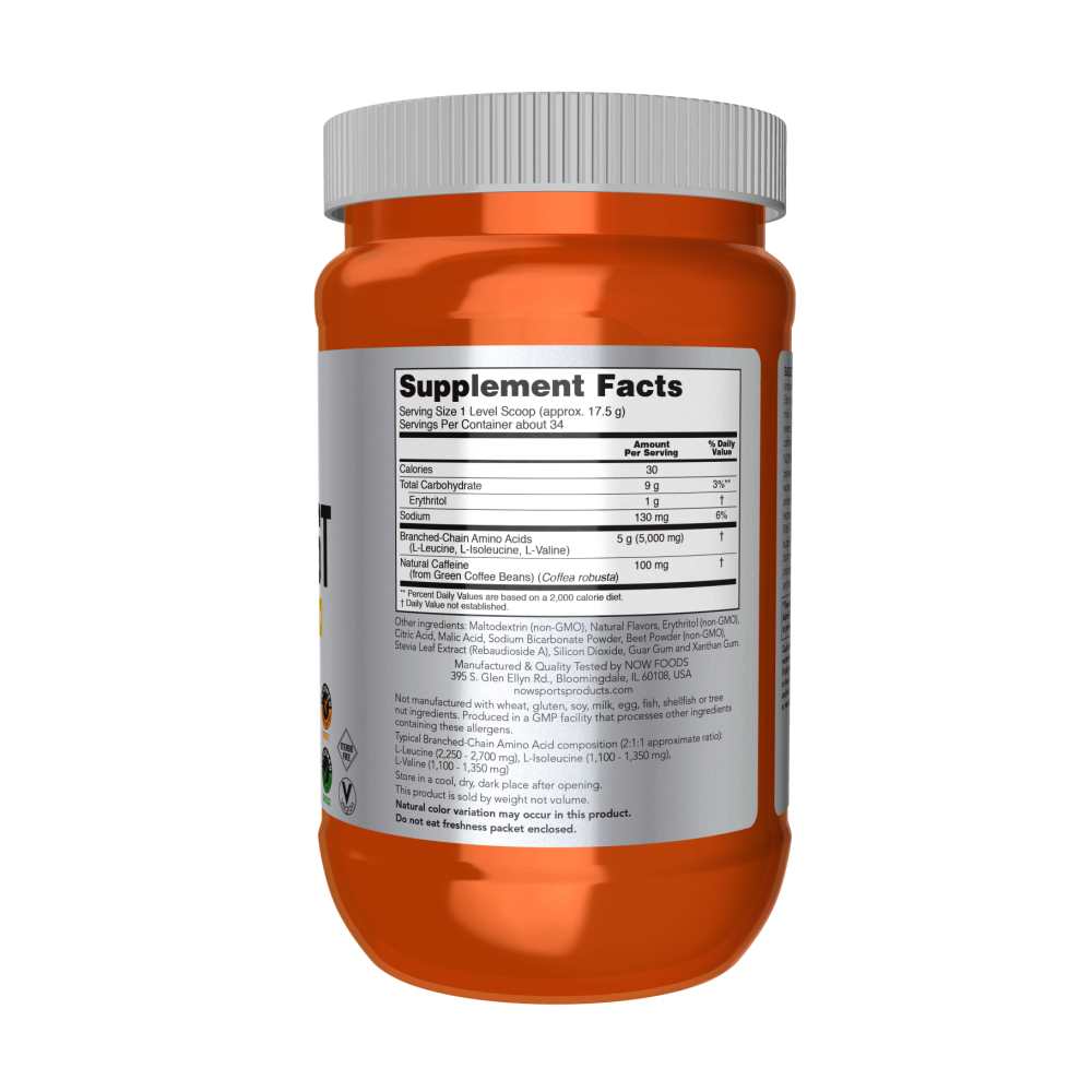 Now Sports Bcaa Blast Powder – Tropical Punch Flavor – Muscle Recovery & Endurance Formula – 600g
