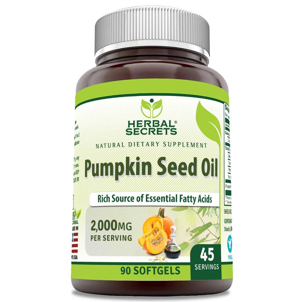 Herbal Secrets Pumpkin Seed Oil 2000 Mg per Serving 90 Softgels