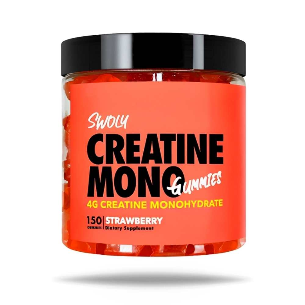 Swoly Creatine Gummies – Creatine Monohydrate – Strawberry Flavor – 150 Gummies