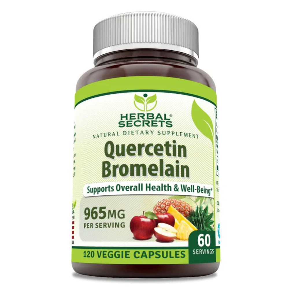 Herbal Secrets Quercetin Bromelain 965 Mg per Serving 120 Veggie Capsules