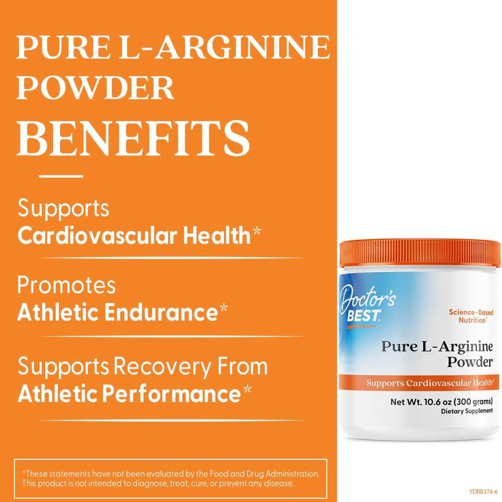 Doctor’s Best Premium Pure L-Arginine Powder 300g