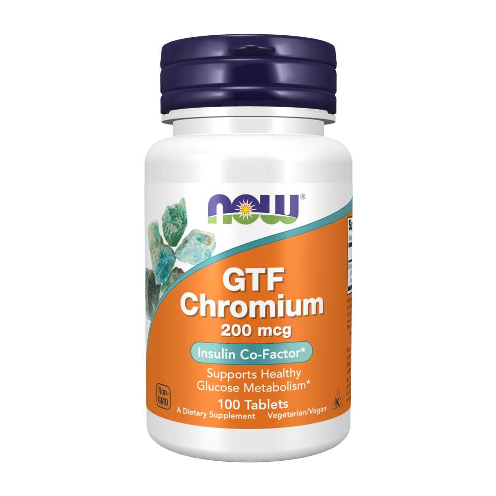 Now Foods Gtf Chromium 200mcg – Insulin Co-Factor & Glucose Metabolism Support (250 Vegan Tablets)