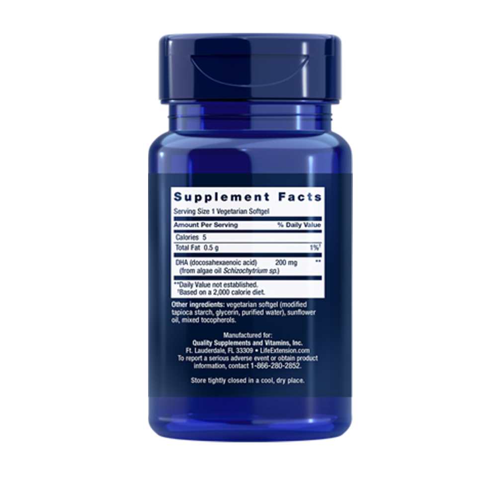 Life Extension Vegetarian Dha 30 Vegetarian Softgels
