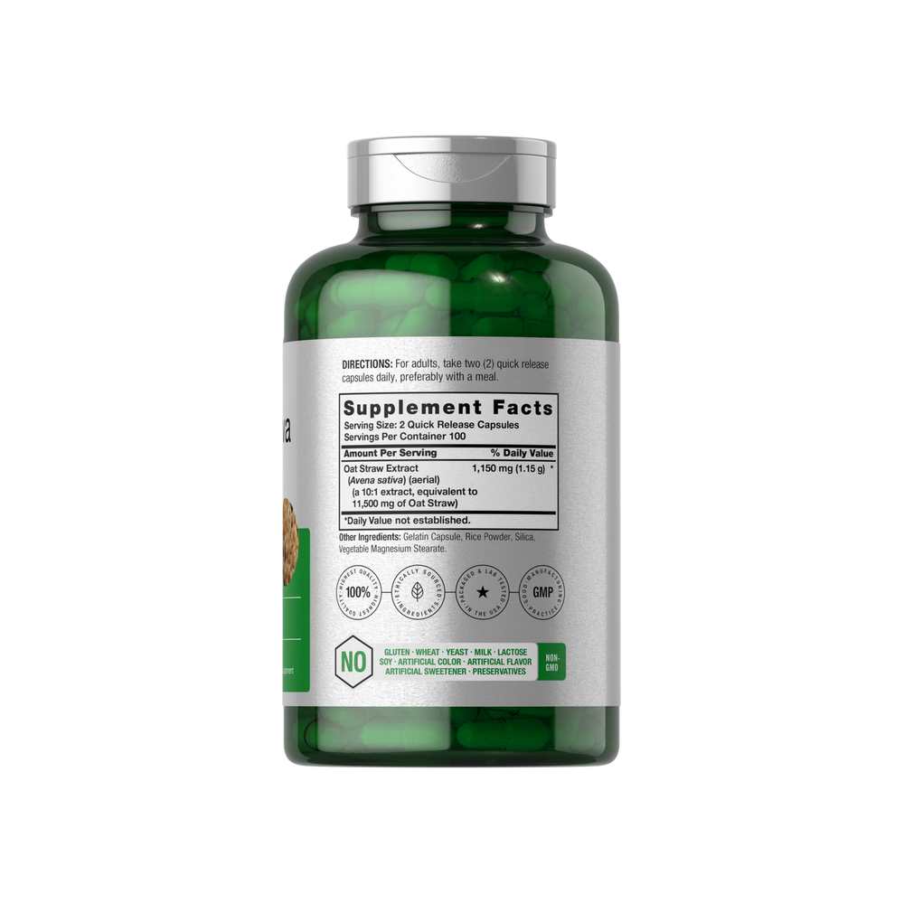 Horbäach Avena Sativa Extract 1150mg per Serving | 200 Capsules