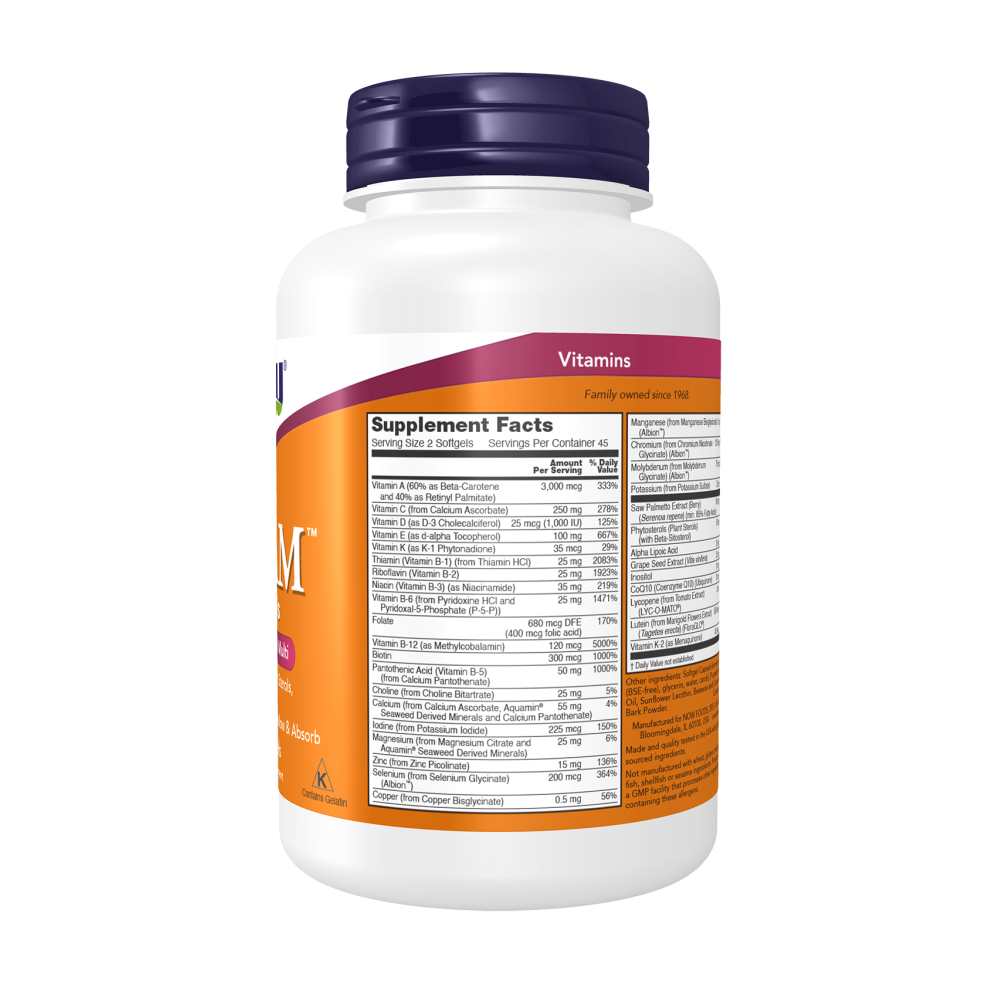Now Foods Adam Men's Multivitamin – 90 Softgels – Superior Formula