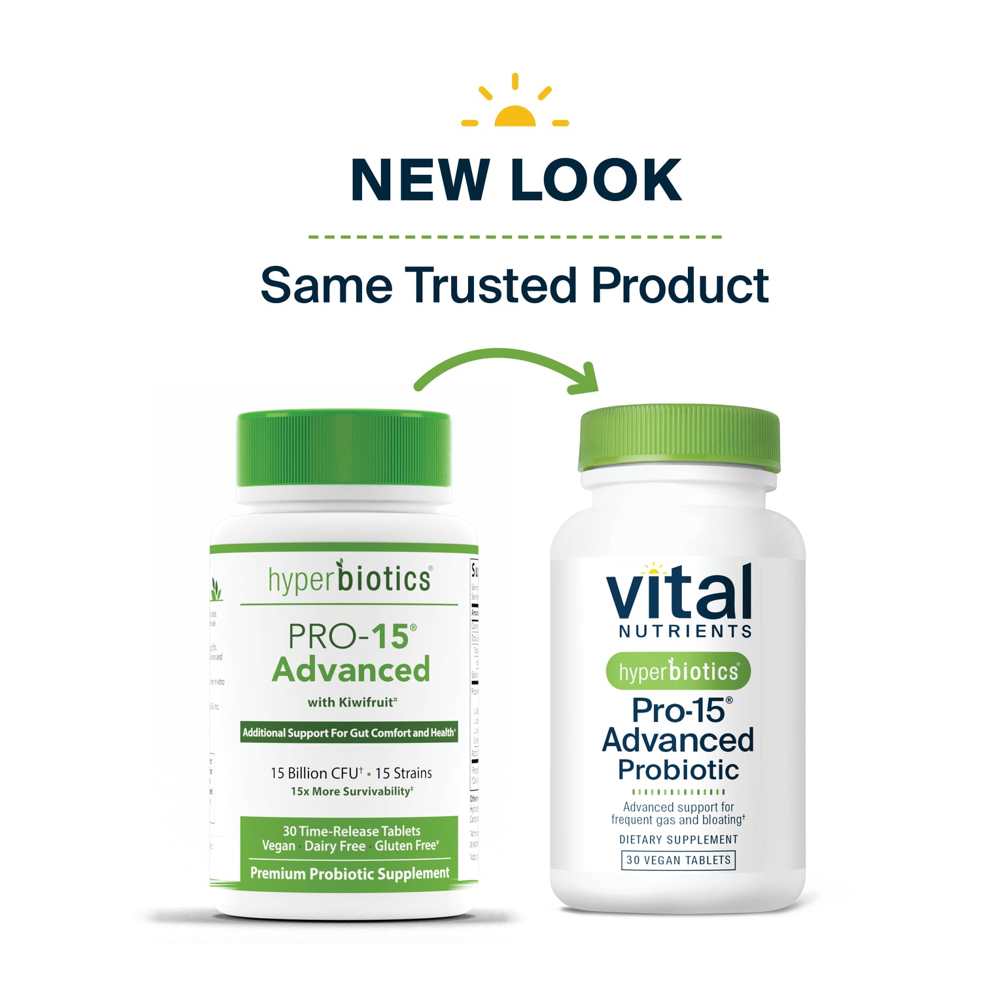 Vital Nutrients Hyperbiotics Pro-15® Advanced Probiotic 30 Tabs