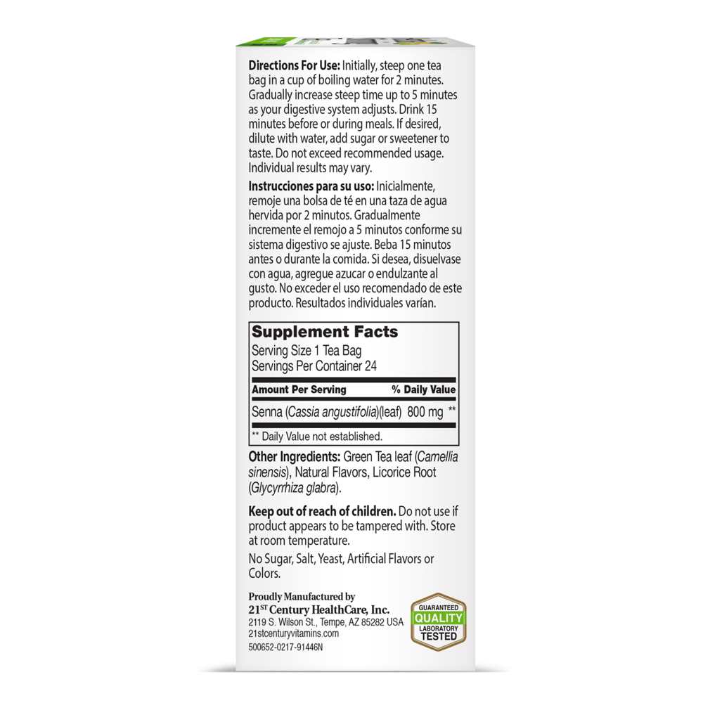 21st Century Herbal Slimming Tea Lemon-Lime 24 Tea Bags