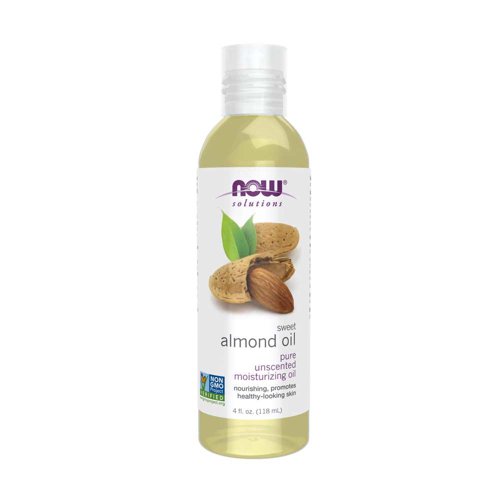 Now Foods Sweet Almond Oil – 100% Pure & Nourishing – Moisturizing Oil for Skin & Hair – 118 M L